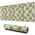 thumbnail image 1 of 31.5x11.8 Inch Gaming Mouse Pad, Non-Slip Stitched Rubber Desk Mat for Desktop & Laptop,Christmas Bear Stripe Green Pattern, 1 of 6