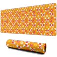 thumbnail image 1 of 31.5x11.8 Inch Gaming Mouse Pad, Non-Slip Stitched Rubber Desk Mat for Desktop & Laptop,Dachshund Floral Orange Pattern, 1 of 6