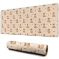 thumbnail image 1 of 31.5x11.8 Inch Gaming Mouse Pad, Non-Slip Stitched Rubber Desk Mat for Desktop & Laptop,Golden Retriever Variety Heart Beige Pattern, 1 of 6