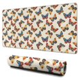 thumbnail image 1 of 31.5x15.7 Inch Gaming Mouse Pad, Non-Slip Stitched Rubber Desk Mat for Desktop & Laptop,Butterfly Retro Color Block Beige Pattern, 1 of 6