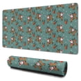 thumbnail image 1 of 31.5x15.7 Inch Gaming Mouse Pad, Non-Slip Stitched Rubber Desk Mat for Desktop & Laptop,Christmas Santa Reindeer Teal Pattern, 1 of 6
