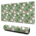 thumbnail image 1 of 31.5x15.7 Inch Gaming Mouse Pad, Non-Slip Stitched Rubber Desk Mat for Desktop & Laptop,Christmas Santa Tree Snowflake Green Pattern, 1 of 6