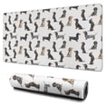 thumbnail image 1 of 31.5x15.7 Inch Gaming Mouse Pad, Non-Slip Stitched Rubber Desk Mat for Desktop & Laptop,Dachshund Variety White Pattern, 1 of 6