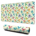 thumbnail image 1 of 31.5x15.7 Inch Gaming Mouse Pad, Non-Slip Stitched Rubber Desk Mat for Desktop & Laptop,Hummingbird Leaf Colorful Beige Pattern, 1 of 6