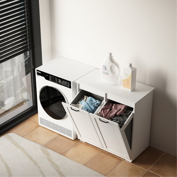 31.5x15.75x30.31 in. Size - With 2 Removable Liner Bags - Home Use - Simplify Laundry Process