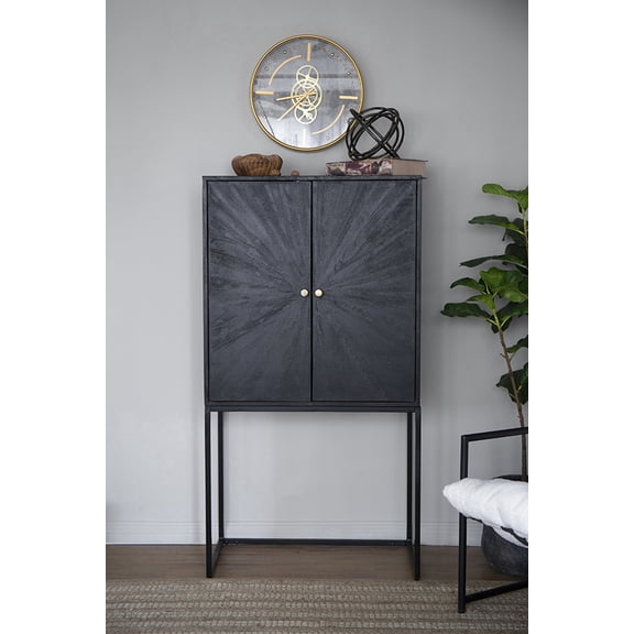 31.5x16.5x60" Cabinet, Black