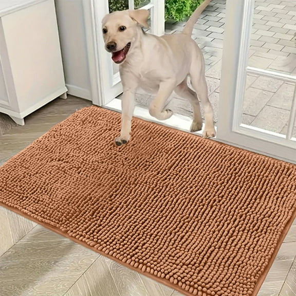 31.5x20 Inch Dog Paw Pad Mat, Absorbent Non-Slip Doormat, Quick-Dry Chenille Floor Mat, Washable Indoor Entry Rug for Pets