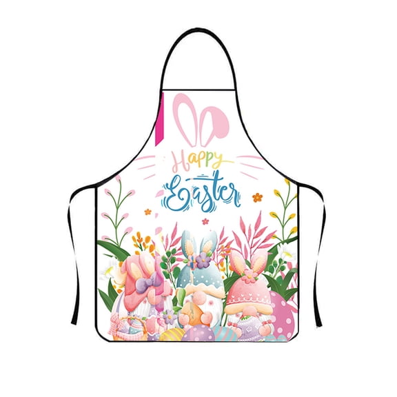 31.5x26.62 Inch Easte Bunny Apron,Adjustable Kitchen Cooking Apron, Waterproof for Women Men BBQ Baking Gardening Party Supplies, Kitchen Garden Decor