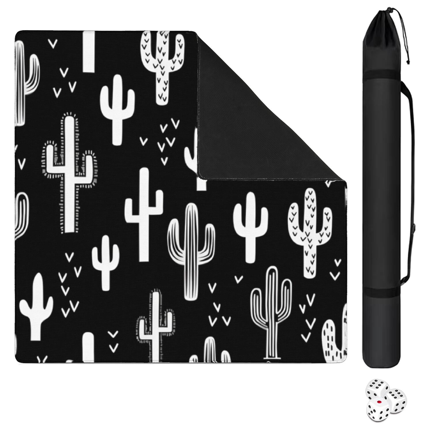 31.5x31.5 Inch Plants Style Game Pad Crafted from High Quality Rubber Material with Anti-Slip Non-Slip Grip and Noise Reducing Features for Cards Tiles Games