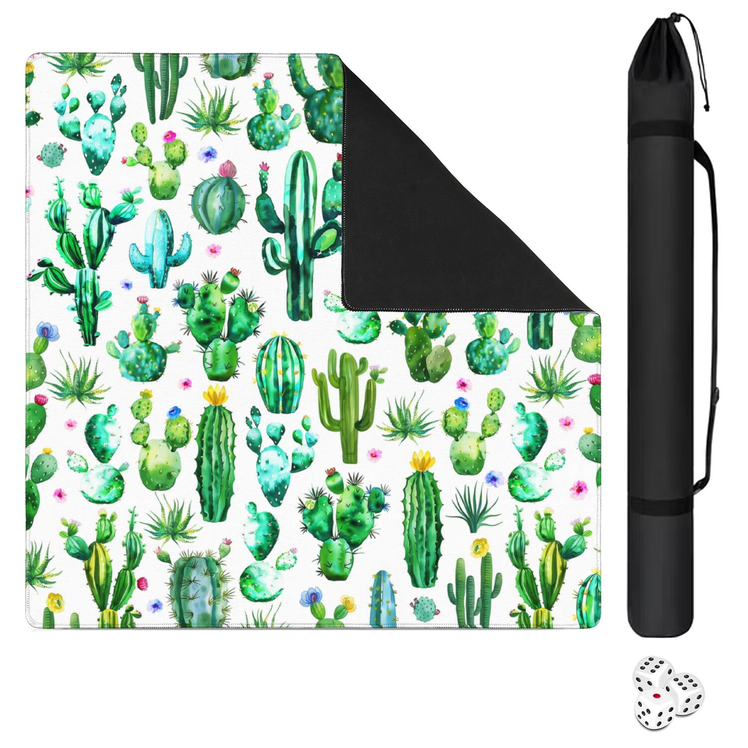 31.5x31.5 Inch Plants Style Game Pad Crafted from High Quality Rubber Material with Anti-Slip Non-Slip Grip and Noise Reducing Features for Cards Tiles Games