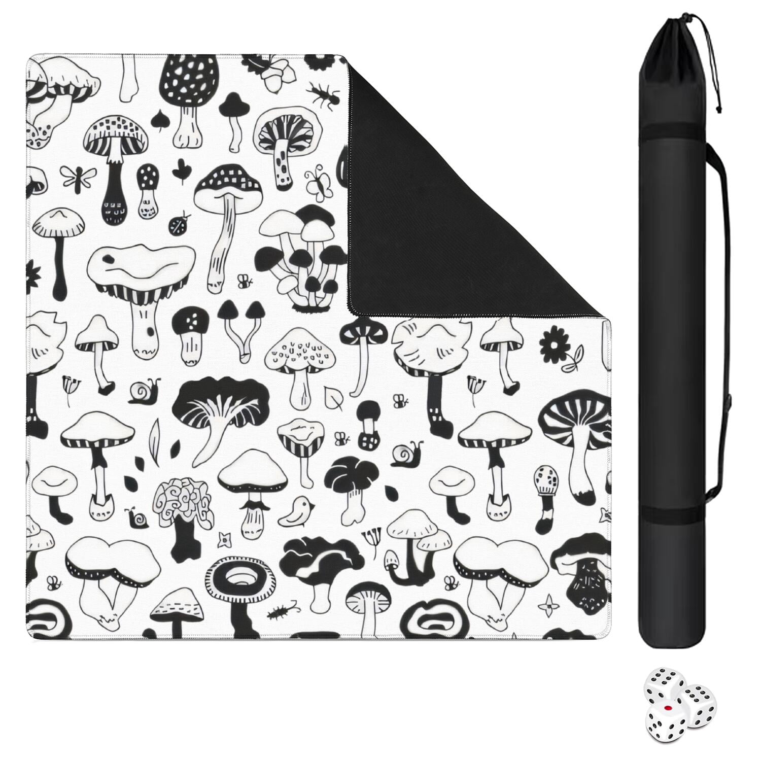 31.5x31.5 Square Plants Mahjong Pad Made of Premium Grade Rubber with Anti-Slip Surface Texture and Noise Dampening Properties for Board Games Card Games Tiles