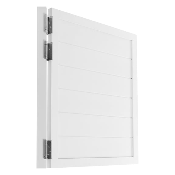 31.5x35.4inch Single Swinging Door, Square Cafe Saloon Swing Door with 3 Hinges,1.37in Thick Solid Wood Partition Door for Hallway Kitchen Bar Pub Shop (White)