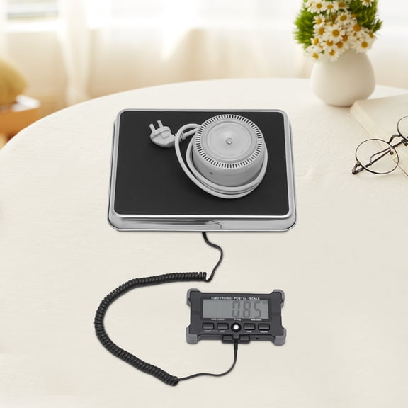 31.6*25*4.95cm Button Control Digital Postal Scale Black Stainless Steel Tabletop Shipping Weight Postage Weighing