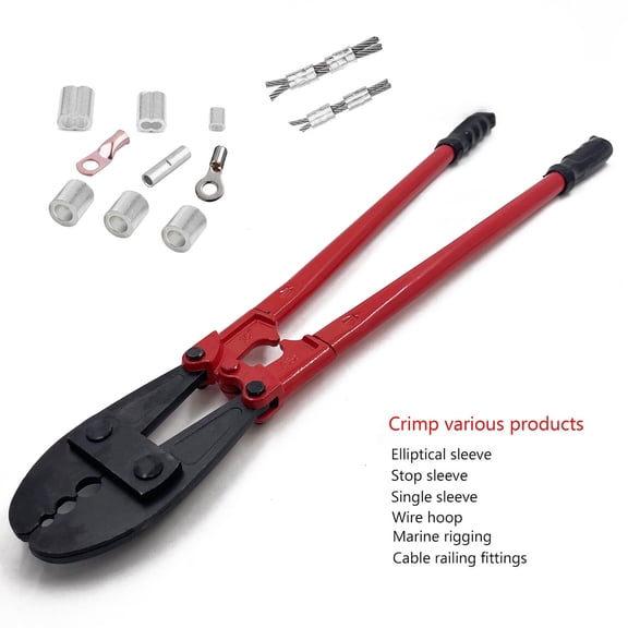 31.6" Swaging Tool, 5/32" 1/4" 5/16" Hand Swager Crimper for Wire Rope and Cable