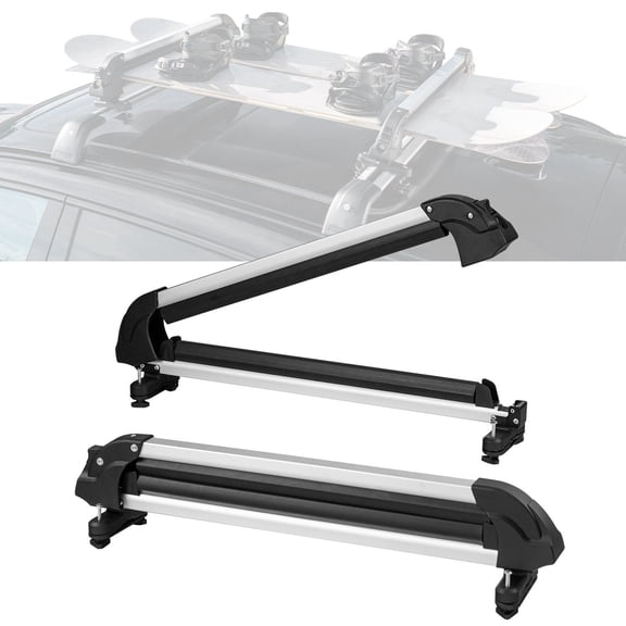 31.7" Lockable Ski and Snowboard Roof Rack  Fits Most Cars