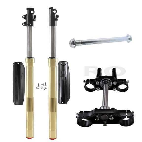 31" 790mm 45/48mm Front Forks Shock Suspension with Triple Tree Clamps & 15mm Axle for 125c 140cc 150cc 160cc 200cc 250cc Pit Dirt Bike Apollo Coolster SSR Taotao