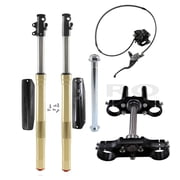 31" 790mm 45/48mm Front Forks Shock Suspension with Triple Tree Clamps & Brake Caliper Assembly & 15mm Axle for 125c 140cc 150cc 160cc 200cc 250cc Pit Dirt Bike Apollo Coolster SSR Taotao