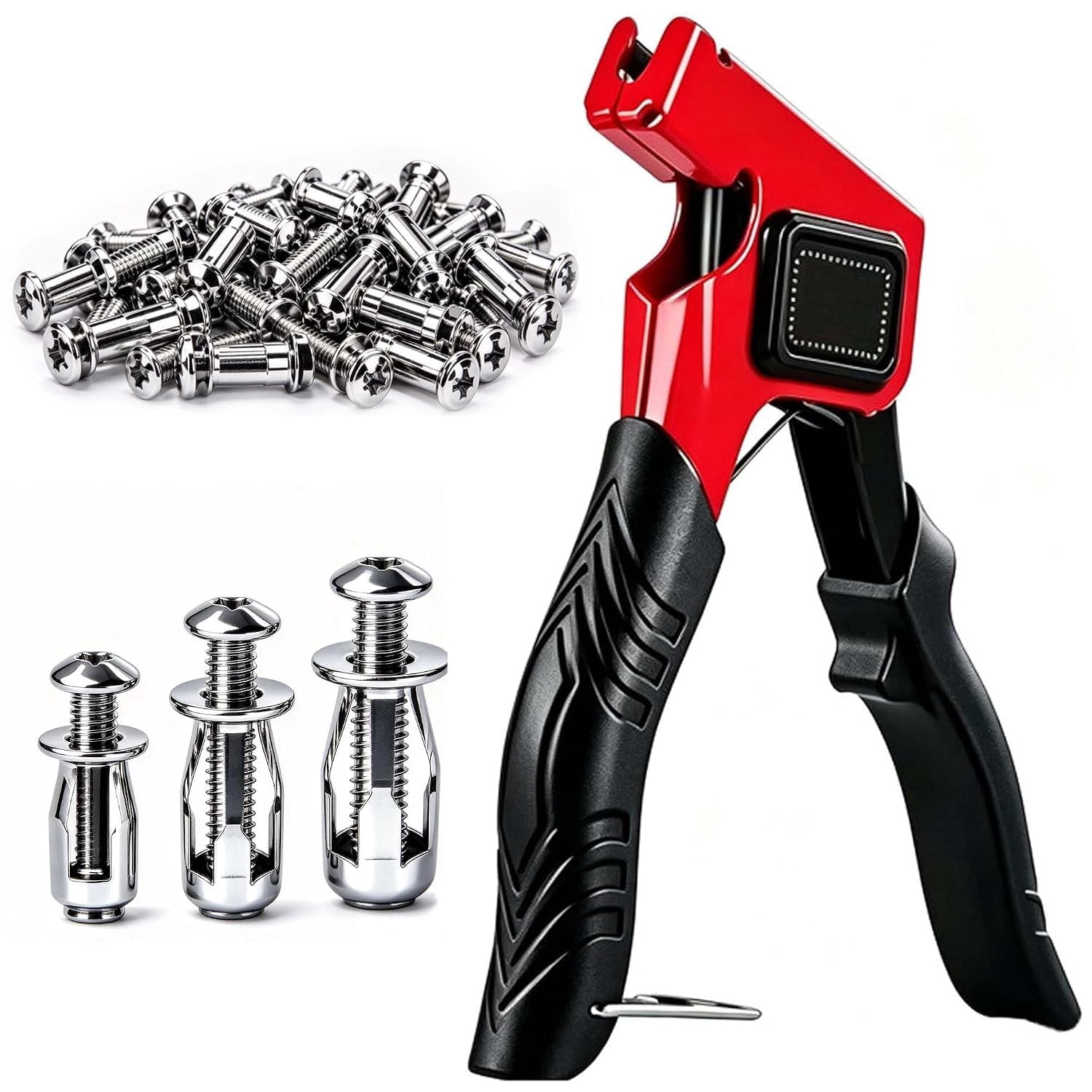 Hollow Rivett 31/91Pcs Jack Nuts with Rivet Gun, M4 M5 M6 Petal Jack Nut Kit, Zinc ...