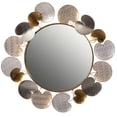 thumbnail image 1 of 31" Accent Wall Mounted Mirror with Gold and Silver with Decorative Modern Pedal Leaf Frame, 1 of 7