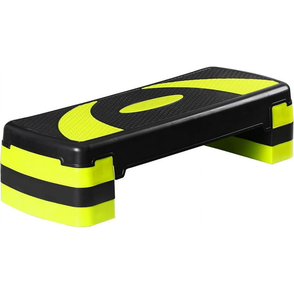 31" Aerobic Step Platform, Adjustable Height Exercise Workout Stepper, Stackable Risers Stepper for Exercise at Home Gym Workouts Fitness Equipment