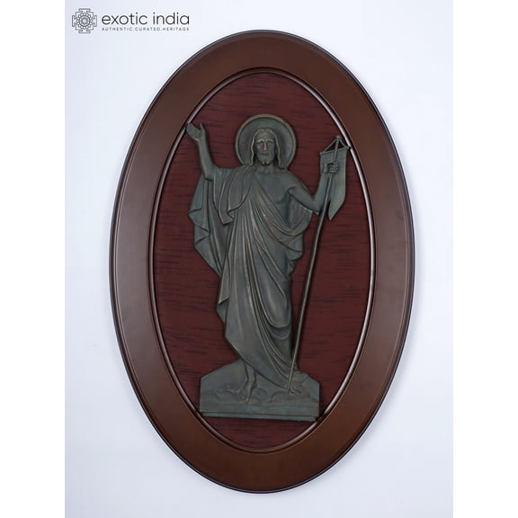 31" Bronze Jesus Christ | Inspired by Renaissance | Framed Sculpture | Wall Hanging