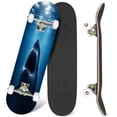 thumbnail image 1 of 31'' Complete Skateboard 7 Layer Canadian Maple Double Kick Deck Skateboards 3d rendered great white shark Skate Board for Beginner Adult Gifts, 1 of 5