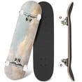 thumbnail image 1 of 31'' Complete Skateboard 7 Layer Canadian Maple Double Kick Deck Skateboards Abstract Grunge Patina effect Pastel Gold RetroTexture Trendy Chic Skate Board for Beginner Adult Gifts, 1 of 5