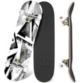 thumbnail image 1 of 31'' Complete Skateboard 7 Layer Canadian Maple Double Kick Deck Skateboards Abstract chaotic geometric elements scuffed drops sprays Skate Board for Beginner Adult Gifts, 1 of 5