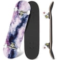 thumbnail image 1 of 31'' Complete Skateboard 7 Layer Canadian Maple Double Kick Deck Skateboards Blue pink hand painted close up fragment acrylic painting canvas Skate Board for Beginner Adult Gifts, 1 of 5