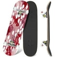 thumbnail image 1 of 31'' Complete Skateboard 7 Layer Canadian Maple Double Kick Deck Skateboards Colorful abstract flower red Skate Board for Beginner Adult Gifts, 1 of 5