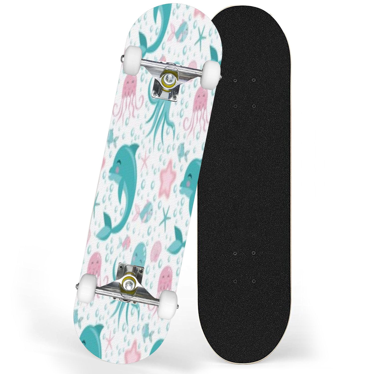 Pirate Octopus 31” Complete Cruiser Skateboard – Ready To Ride, Great For Beginners & Commuting