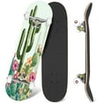 thumbnail image 1 of 31'' Complete Skateboard 7 Layer Canadian Maple Double Kick Deck Skateboards Cute succulents cactus Skate Board for Beginner Adult Gifts, 1 of 5