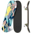 thumbnail image 1 of 31'' Complete Skateboard 7 Layer Canadian Maple Double Kick Deck Skateboards Hand draw brush strokes scribble Abstract for Skate Board for Beginner Adult Gifts, 1 of 5