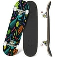 thumbnail image 1 of 31'' Complete Skateboard 7 Layer Canadian Maple Double Kick Deck Skateboards Paleontology Skate Board for Beginner Adult Gifts, 1 of 5