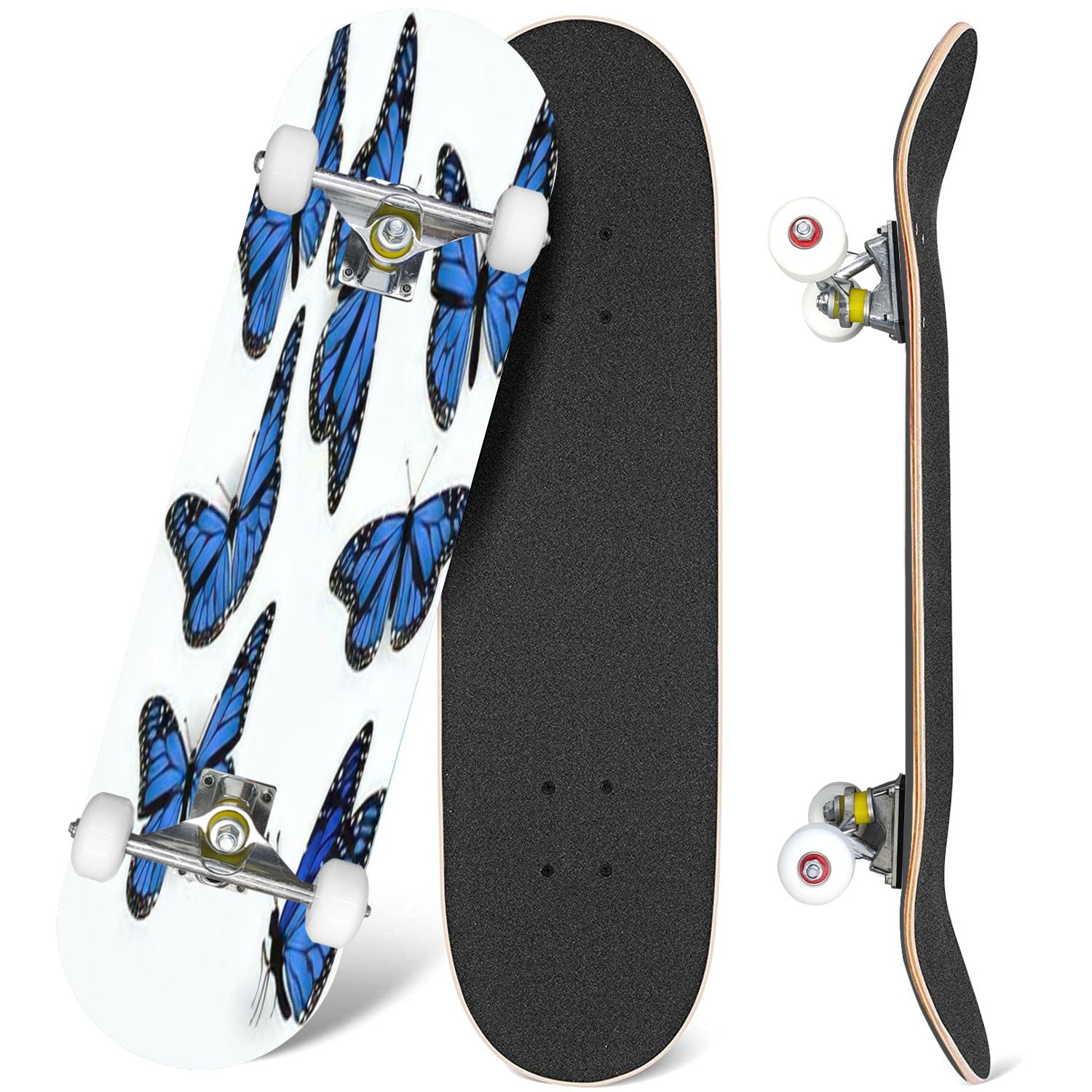 31'' Complete Skateboard 7 Layer Canadian Maple Double Kick Deck ...