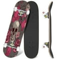 thumbnail image 1 of 31'' Complete Skateboard 7 Layer Canadian Maple Double Kick Deck Skateboards Skate Board for Beginner Adult Gifts, 1 of 5