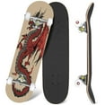 thumbnail image 1 of 31'' Complete Skateboard 7 Layer Canadian Maple Double Kick Deck Skateboards Skate Board for Beginner Adult Gifts, 1 of 5