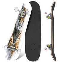 31'' Complete Skateboard 7 Layer Canadian Maple Double Kick Deck Skateboards Skate Board for Beginner Adult Gifts