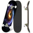 thumbnail image 1 of 31'' Complete Skateboard 7 Layer Canadian Maple Double Kick Deck Skateboards Spiral galaxy Skate Board for Beginner Adult Gifts, 1 of 5