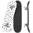 thumbnail image 1 of 31'' Complete Skateboard 7 Layer Canadian Maple Double Kick Deck Skateboards Star Black stars white retro Chaotic elements For web Skate Board for Beginner Adult Gifts, 1 of 5