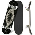 thumbnail image 1 of 31'' Complete Skateboard 7 Layer Canadian Maple Double Kick Deck Skateboards Vintage elegant draw sun night sky phase clouds Magic Esoteric Skate Board for Beginner Adult Gifts, 1 of 5