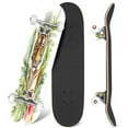 thumbnail image 1 of 31'' Complete Skateboard 7 Layer Canadian Maple Double Kick Deck Skateboards Watercolor beautiful tiger sneaks jungle surrounded by flowers Skate Board for Beginner Adult Gifts, 1 of 5