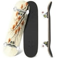 thumbnail image 1 of 31'' Complete Skateboard 7 Layer Canadian Maple Double Kick Deck Skateboards Watercolor painting Hanging branches fragrant cherry Skate Board for Beginner Adult Gifts, 1 of 5