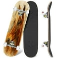 thumbnail image 1 of 31'' Complete Skateboard 7 Layer Canadian Maple Double Kick Deck Skateboards Watercolor painting horse portrait Skate Board for Beginner Adult Gifts, 1 of 5