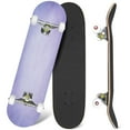 thumbnail image 1 of 31'' Complete Skateboard 7 Layer Canadian Maple Double Kick Deck Skateboards abstract blue purple tone elegant cool vintage grunge texture Skate Board for Beginner Adult Gifts, 1 of 5