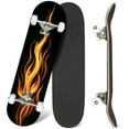 thumbnail image 1 of 31'' Complete Skateboard 7 Layer Canadian Maple Double Kick Deck Skateboards burning torch fire royalty free photos Skate Board for Beginner Adult Gifts, 1 of 5