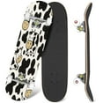 thumbnail image 1 of 31'' Complete Skateboard 7 Layer Canadian Maple Double Kick Deck Skateboards cow symbol new year 2021 Skate Board for Beginner Adult Gifts, 1 of 5