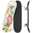 thumbnail image 1 of 31'' Complete Skateboard 7 Layer Canadian Maple Double Kick Deck Skateboards floral bird flower clip art Skate Board for Beginner Adult Gifts, 1 of 5