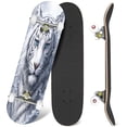 thumbnail image 1 of 31'' Complete Skateboard 7 Layer Canadian Maple Double Kick Deck Skateboards head tiger Skate Board for Beginner Adult Gifts, 1 of 5