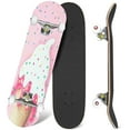 thumbnail image 1 of 31'' Complete Skateboard 7 Layer Canadian Maple Double Kick Deck Skateboards ice cream melted waffle cone Skate Board for Beginner Adult Gifts, 1 of 5
